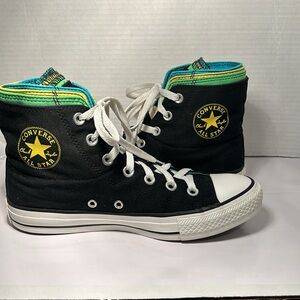 Converse Chuck Taylor Multi colored, Multi tongue Hi Top Sneakers Woman 8 Men 6